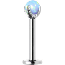 将图片加载到图库查看器,16G 5/16 3mm Blue Synthetic Opal Internally Threaded Labret