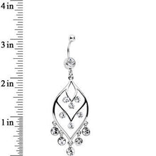 将图片加载到图库查看器,Clear Gem Victorian Chandelier Dangle Belly Ring