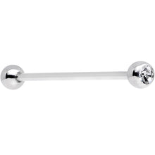 Load image into Gallery viewer, Double Gem Stainless Steel Industrial Barbell 38mm