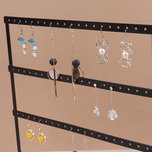 Load image into Gallery viewer, 57 Holes Stand Jewelry Display Organizer Earrings Pendants Bracelets Jewelry Holder With Wooden Base Earrings Storage Rack Earrings Organizer Jewelry Display Stand