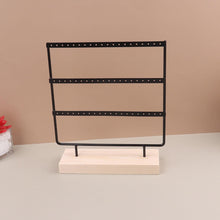 Load image into Gallery viewer, 57 Holes Stand Jewelry Display Organizer Earrings Pendants Bracelets Jewelry Holder With Wooden Base Earrings Storage Rack Earrings Organizer Jewelry Display Stand