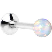 Load image into Gallery viewer, 5/16 Steel 3mm Synthetic White Opal Internal Thread Tragus Earring