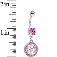 将图片加载到图库查看器,Pink Gem Wear Me Out Woven Pattern Dangle Belly Ring