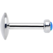 Load image into Gallery viewer, 1/4 Steel 2.5mm Synthetic Blue Opal Internal Thread Tragus Earring