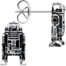 将图片加载到图库查看器,Officially Licensed Steel Star Wars R2D2 Stud Earrings