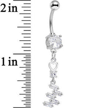 将图片加载到图库查看器,Clear Cubic Zirconia Geometric Dangle Belly Ring