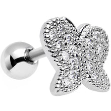 Load image into Gallery viewer, Clear CZ Gem See You in Spring Butterfly Tragus and Cartilage Earring