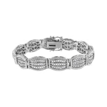 Load image into Gallery viewer, .925 Sterling Silver 3.0 Cttw Prong Set Diamond Art Deco Style Tennis Bracelet (I-J Color, I2-I3 Clarity) - 7.25"