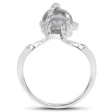 Load image into Gallery viewer, 2.79 Carat Genuine Labradorite And White Topaz .925 Sterling Silver Ring