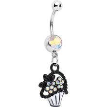 Load image into Gallery viewer, Aurora Czech Stone Basket of Flowers Dangle Belly Ring