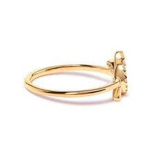 Load image into Gallery viewer, 10K Yellow Gold 1/10 Cttw Diamond Leaf and Branch Ring (H-I Color, I1-I2 Clarity) - Ring Size 7