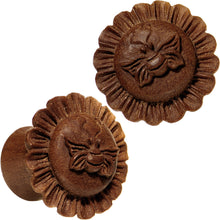 Load image into Gallery viewer, 7/16 Organic Sabo Wood Bumble Bee Saddle Plug Set