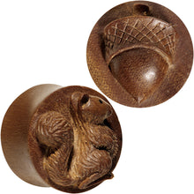 将图片加载到图库查看器,7/8 Organic Wood Squirrels Gone Nuts Saddle Plug Set