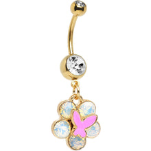 将图片加载到图库查看器,Gold Anodized Iridescent Gem Nature's Wonder Dangle Belly Ring