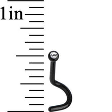 Load image into Gallery viewer, 18G 2mm Clear Gem Black Titanium IP Steel Nose Screw