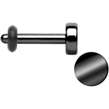 将图片加载到图库查看器,14G Black Titanium Plated Steel Flat Top Single Flare Plug Set