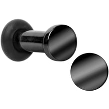 将图片加载到图库查看器,8G Black Titanium Plated Steel Flat Top Single Flare Plug Set
