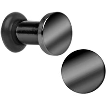 Load image into Gallery viewer, 6G Black Titanium Plated Steel Flat Top Single Flare Plug Set