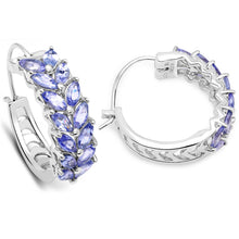 Load image into Gallery viewer, 3.92 Carat Genuine Tanzanite .925 Sterling Silver Earrings