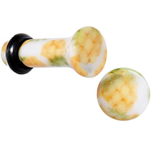 Load image into Gallery viewer, White Acrylic Pineapple Single Flare Plug Set Available in Sizes 3mm to 16mm
