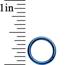 将图片加载到图库查看器,16G 5/16 Blue Anodized Titanium Hinged Segment Ring