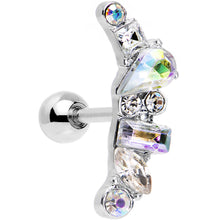 Load image into Gallery viewer, 16G 1/4 Aurora Gem Jumble of Jewels Left Ear Cartilage Earring