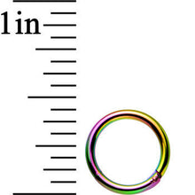 将图片加载到图库查看器,16G 5/16 Rainbow Anodized Hinged Segment Ring