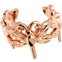 Load image into Gallery viewer, Rosy Flights of Fancy Dragonfly Adjustable Ear Cuff
