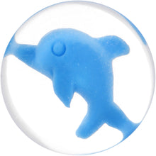将图片加载到图库查看器,Acrylic Bright Blue Dolphin Inlay Cheater Plug