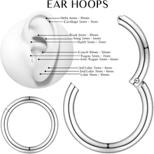 Load image into Gallery viewer, 16G 5/16 Stainless Steel Hinged Segment Ring