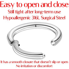 将图片加载到图库查看器,16G 3/8 Stainless Steel Hinged Segment Ring