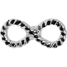 Load image into Gallery viewer, 16G 1/4 Black Gem Roped Infinity Cartilage Earring