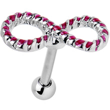 将图片加载到图库查看器,16G 1/4 Pink Gem Roped Infinity Cartilage Earring