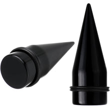 Load image into Gallery viewer, 24mm Black Acrylic Straight Taper Set