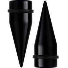 Load image into Gallery viewer, 24mm Black Acrylic Straight Taper Set