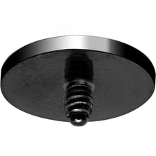 Load image into Gallery viewer, 14G Black Titanium IP 4mm Flat Disc Dermal Anchor Top
