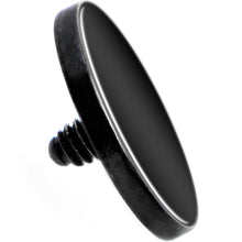 Load image into Gallery viewer, 14G Black Titanium IP 4mm Flat Disc Dermal Anchor Top
