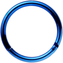 将图片加载到图库查看器,16G 3/8 Blue Anodized Hinged Segment Ring