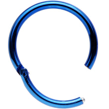 将图片加载到图库查看器,16G 3/8 Blue Anodized Hinged Segment Ring