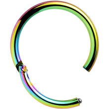 将图片加载到图库查看器,16G 3/8 Rainbow Anodized Hinged Segment Ring
