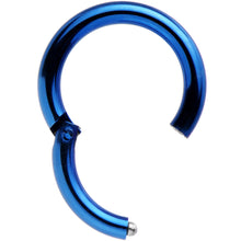 Load image into Gallery viewer, 14G 5/16 Blue Anodized Hinged Segment Ring
