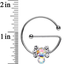 将图片加载到图库查看器,Aurora Clear Gem Universal Nipple Ring Set Created with Crystals