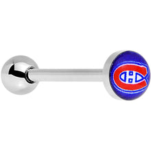 Load image into Gallery viewer, Officially Licensed NHL Montreal Canadiens Logo Tongue Ring
