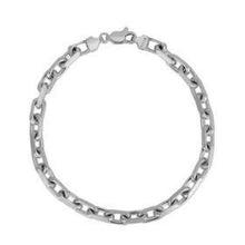 Load image into Gallery viewer, 14k White Gold French Cable Chain Bracelet (4.80 mm)