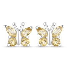 Load image into Gallery viewer, 0.88 Carat Genuine Citrine .925 Sterling Silver Earrings