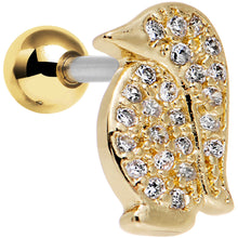Load image into Gallery viewer, 16G 1/4 Clear Gem Perky Penguin Left Tragus Cartilage Earring