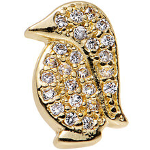 Load image into Gallery viewer, 16G 1/4 Clear Gem Perky Penguin Left Tragus Cartilage Earring