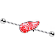 Load image into Gallery viewer, Officially Licensed NHL Detroit Red Wings Logo Industrial Barbell 38mm