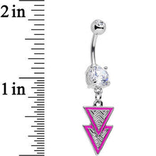 将图片加载到图库查看器,Clear Gem Pretty Popstar Pink Tiered Triangles Dangle Belly Ring