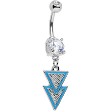 将图片加载到图库查看器,Clear Gem Pretty Popstar Blue Tiered Triangles Dangle Belly Ring